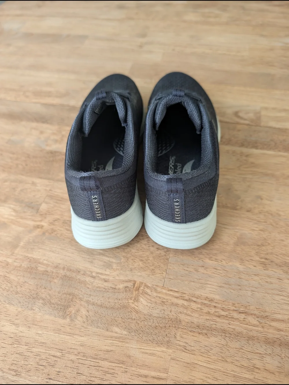 Skechers Navy Slip-On Memory Foam Trainer for Women 6.5